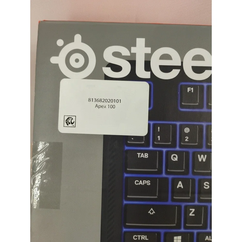SteelSeries Apex 100 Keyboard Vibrant Blue Illuminated Backlighting LED New Open